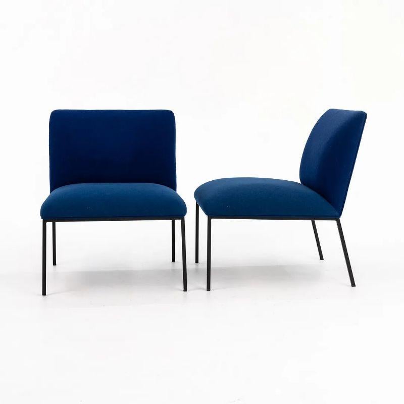 Modern 2018 Stefan Borselius for Fogia Tondo Lounge Chair in Blue Fabric 4x Available For Sale