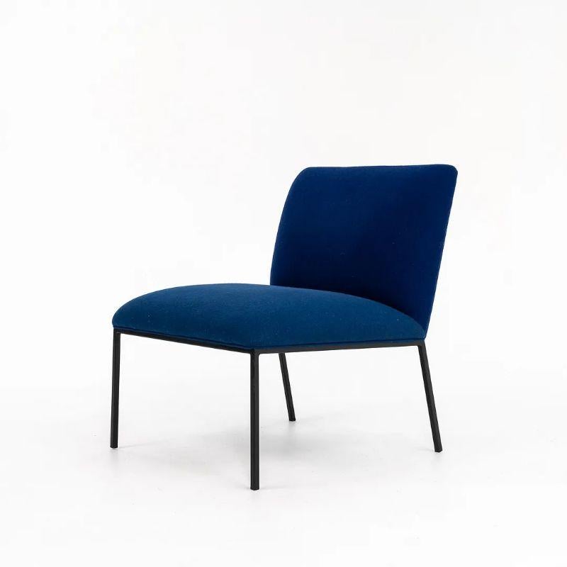Polish 2018 Stefan Borselius for Fogia Tondo Lounge Chair in Blue Fabric 4x Available For Sale