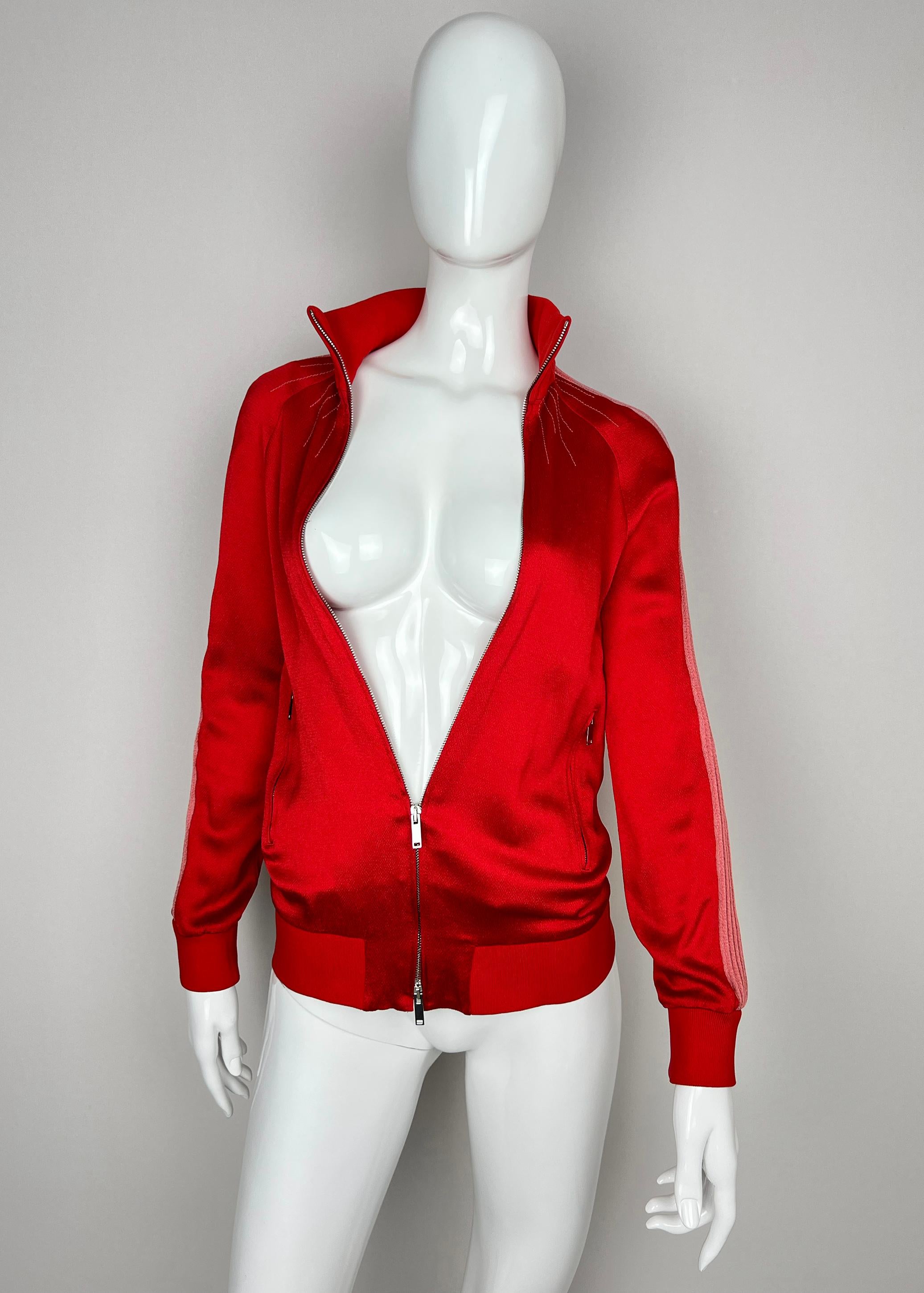 2018 Valentino Garavani textured trim tracksuit zip jacket For Sale 12