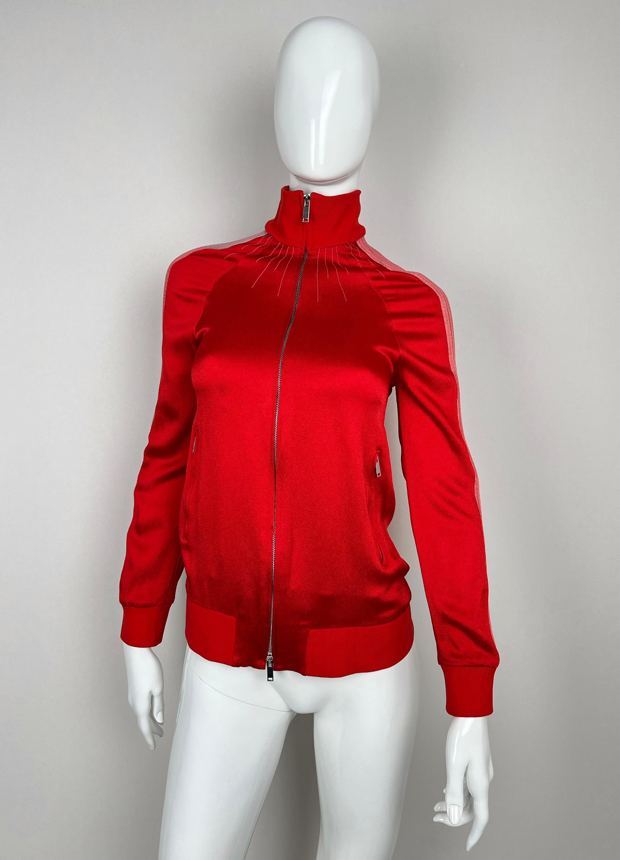 2018 Valentino Garavani textured trim tracksuit zip jacket For Sale 13