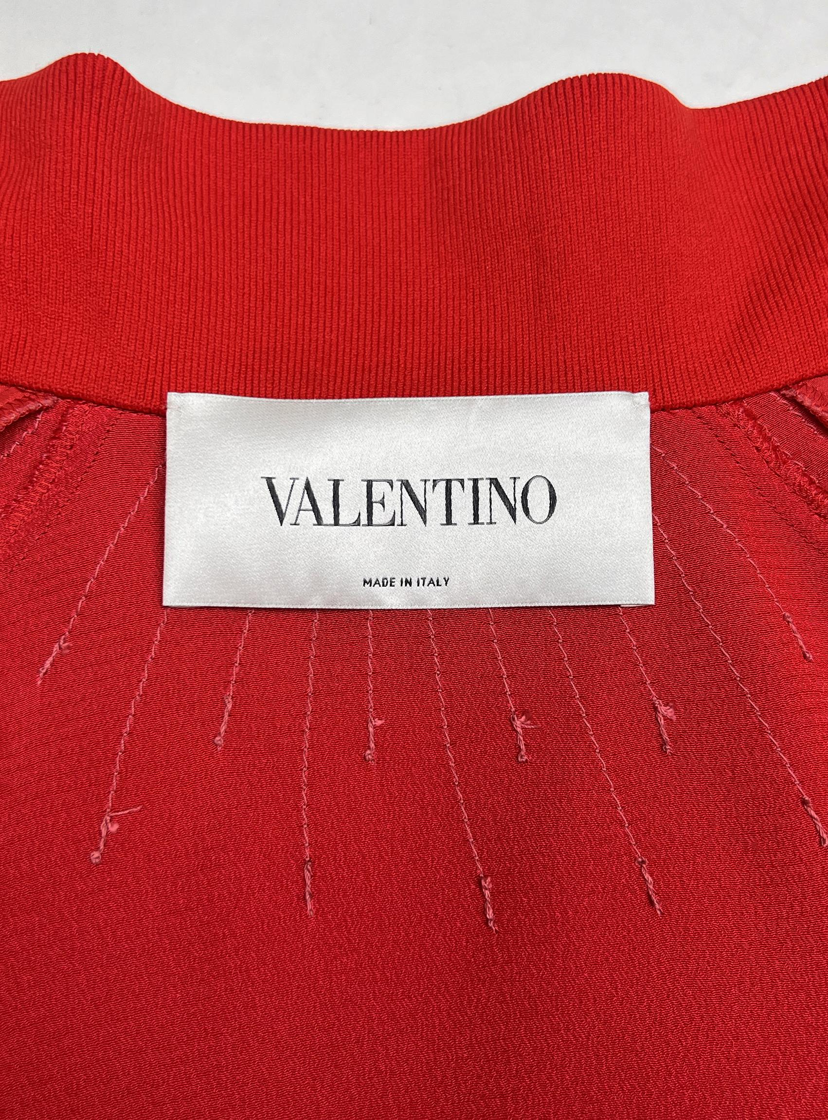 2018 Valentino Garavani textured trim tracksuit zip jacket For Sale 1