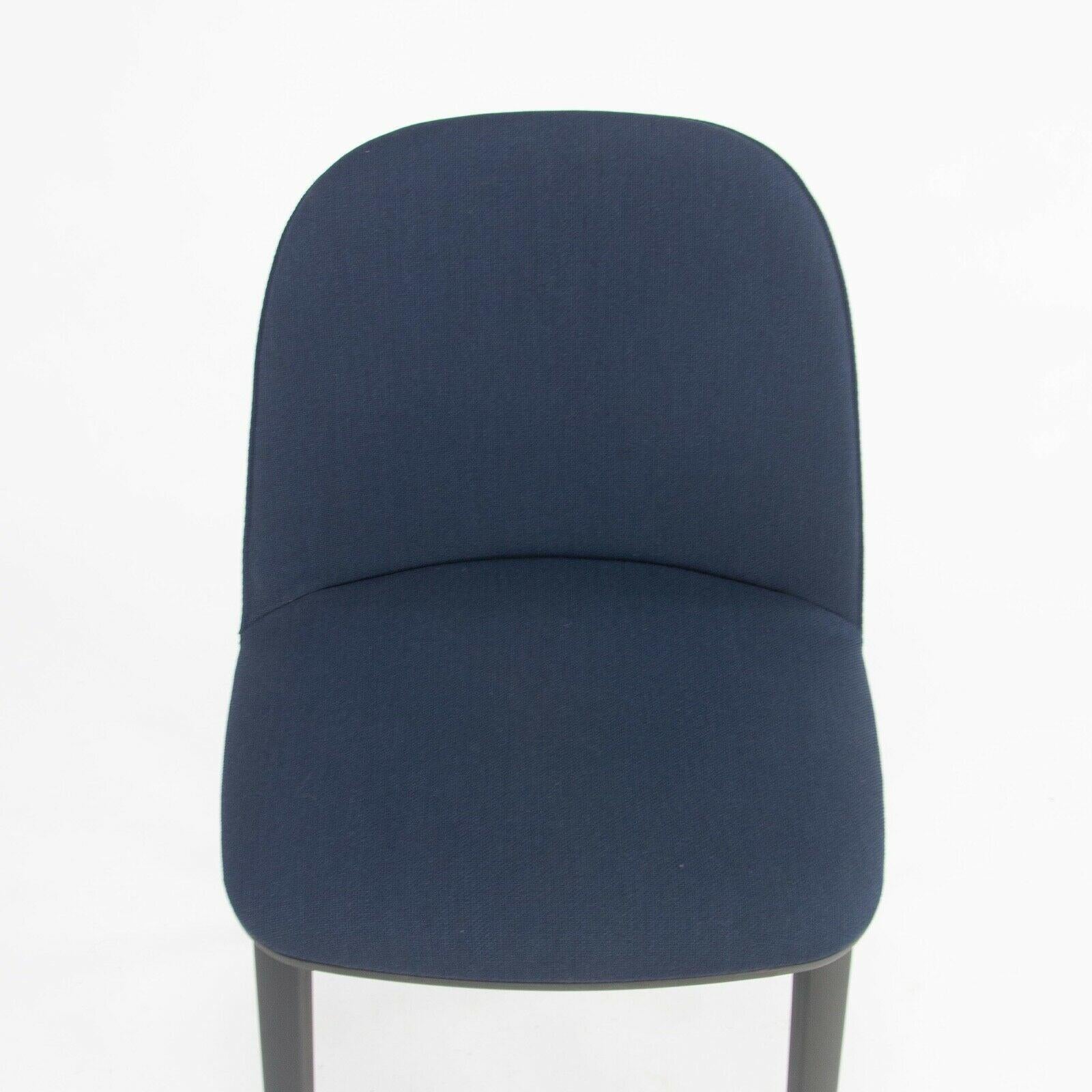 2018 Vitra Softshell Side Chair w/ Dark Blue Fabric by Ronan & Erwan Bouroullec For Sale 1
