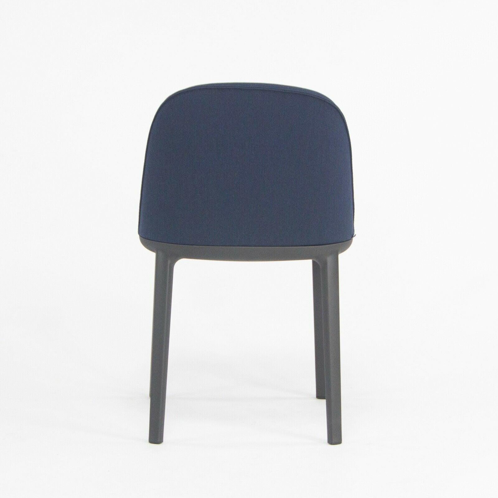 Modern 2018 Vitra Softshell Side Chair w/ Dark Blue Fabric by Ronan & Erwan Bouroullec For Sale