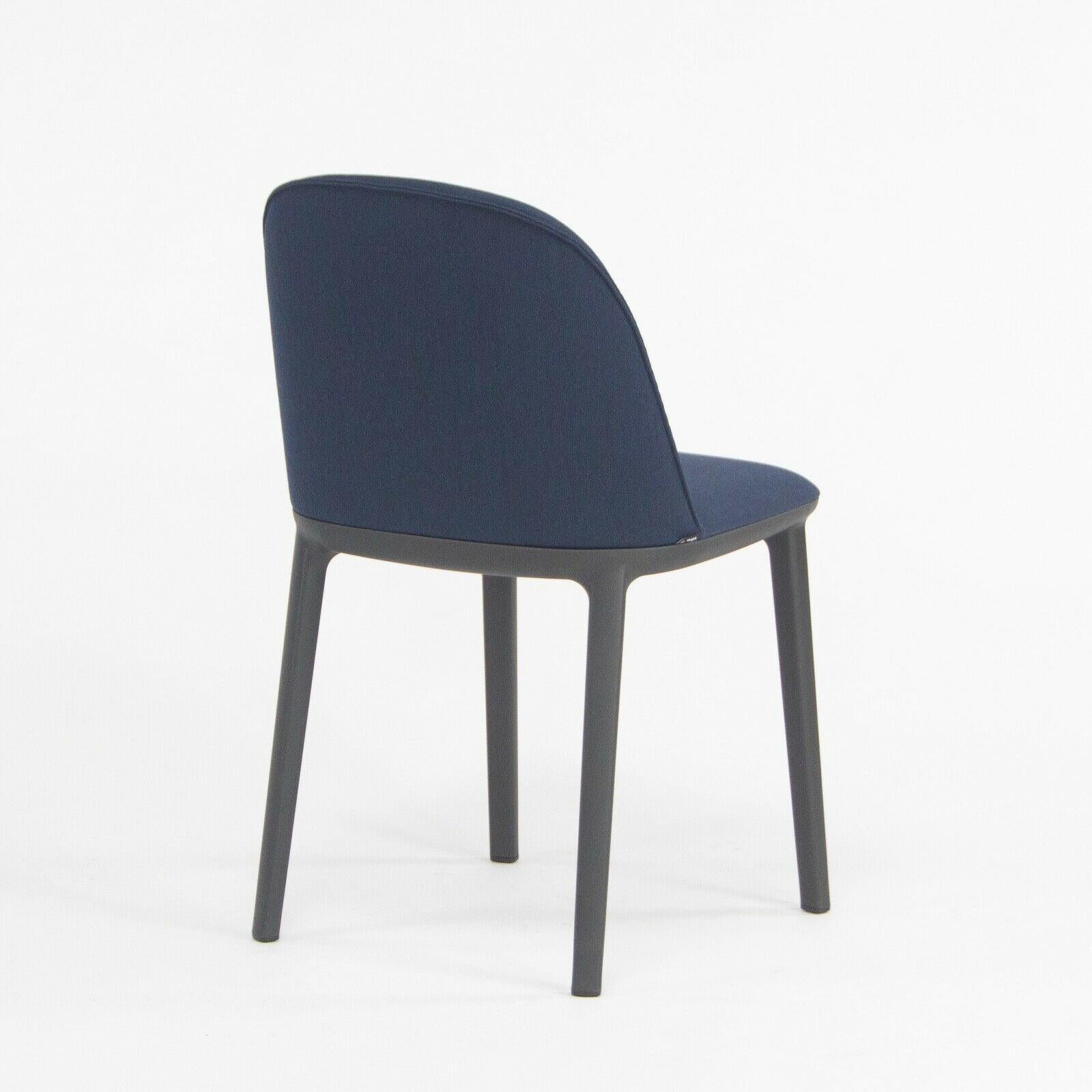 Swiss 2018 Vitra Softshell Side Chair w/ Dark Blue Fabric by Ronan & Erwan Bouroullec For Sale