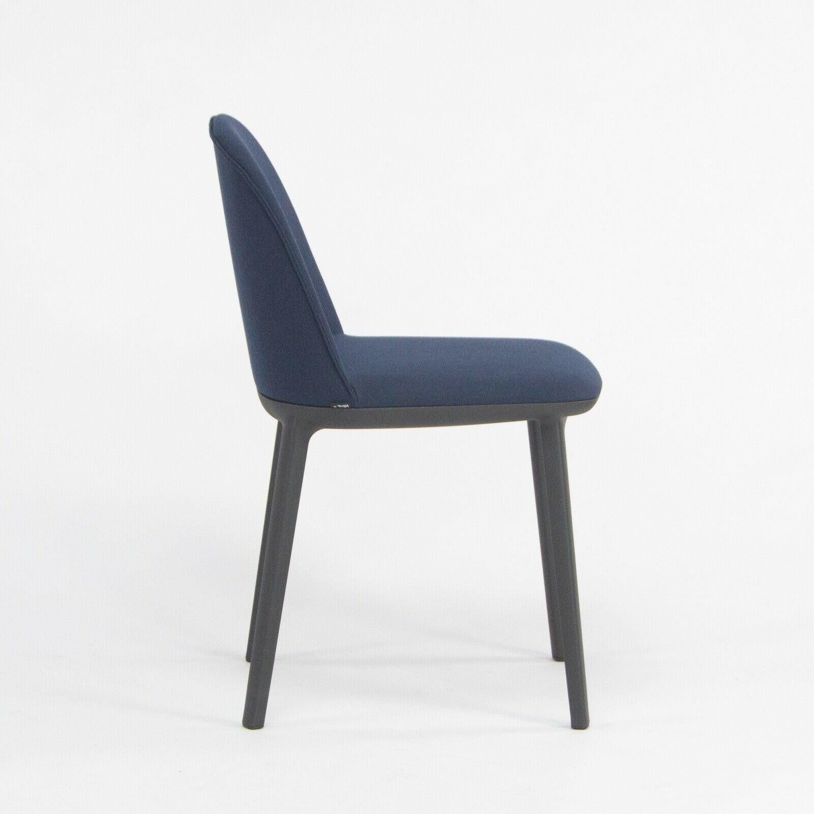 2018 Vitra Softshell Side Chair w/ Dark Blue Fabric by Ronan & Erwan Bouroullec In Good Condition For Sale In Philadelphia, PA