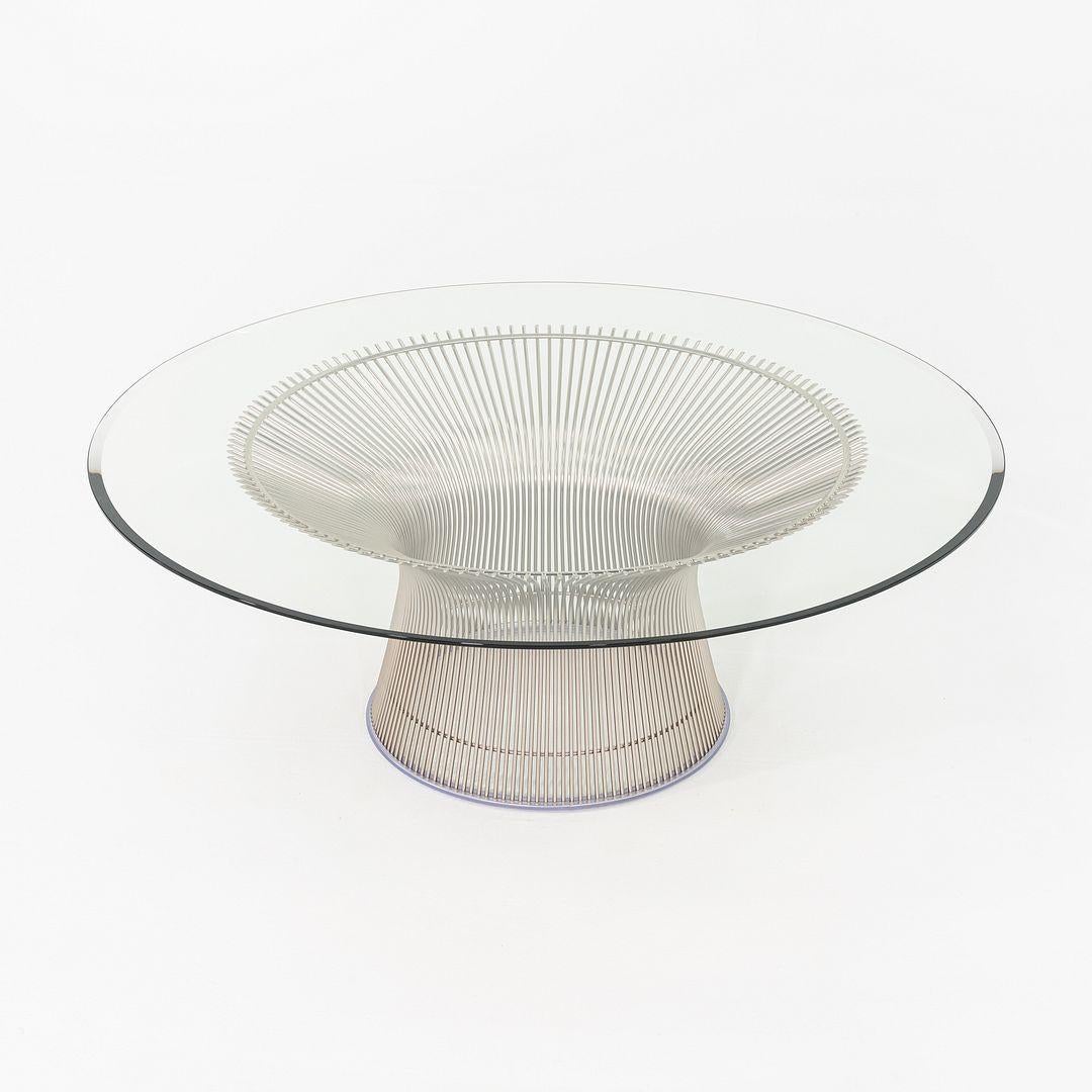 Moderne 2018 Warren Platner for Knoll Table basse avec plateau en verre 42