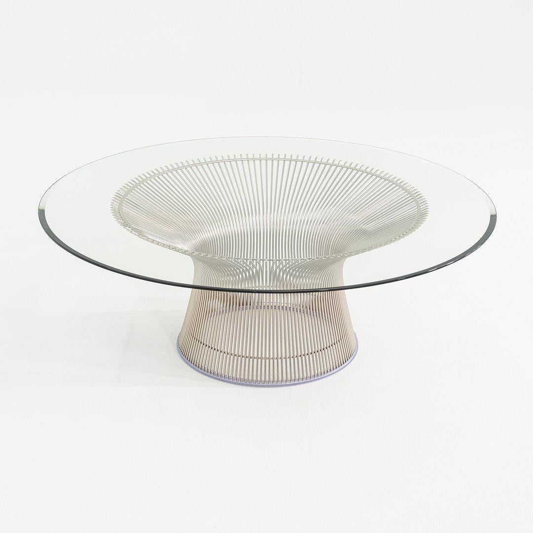 Acier 2018 Warren Platner for Knoll Table basse avec plateau en verre 42