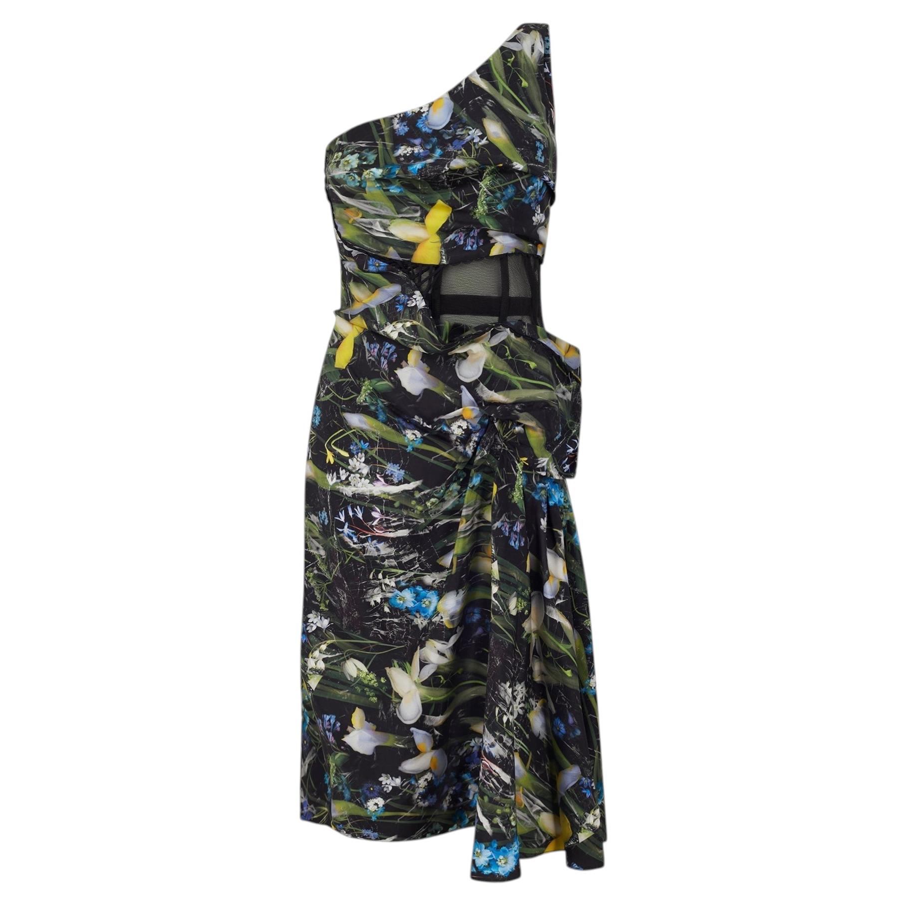 2019 Alexander McQueen Runway Documented Floral Corset Dress