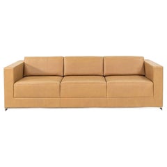 2019 Bernhardt Design B.1 Canapé 3 places par Fabien Baron en cuir vert sable
