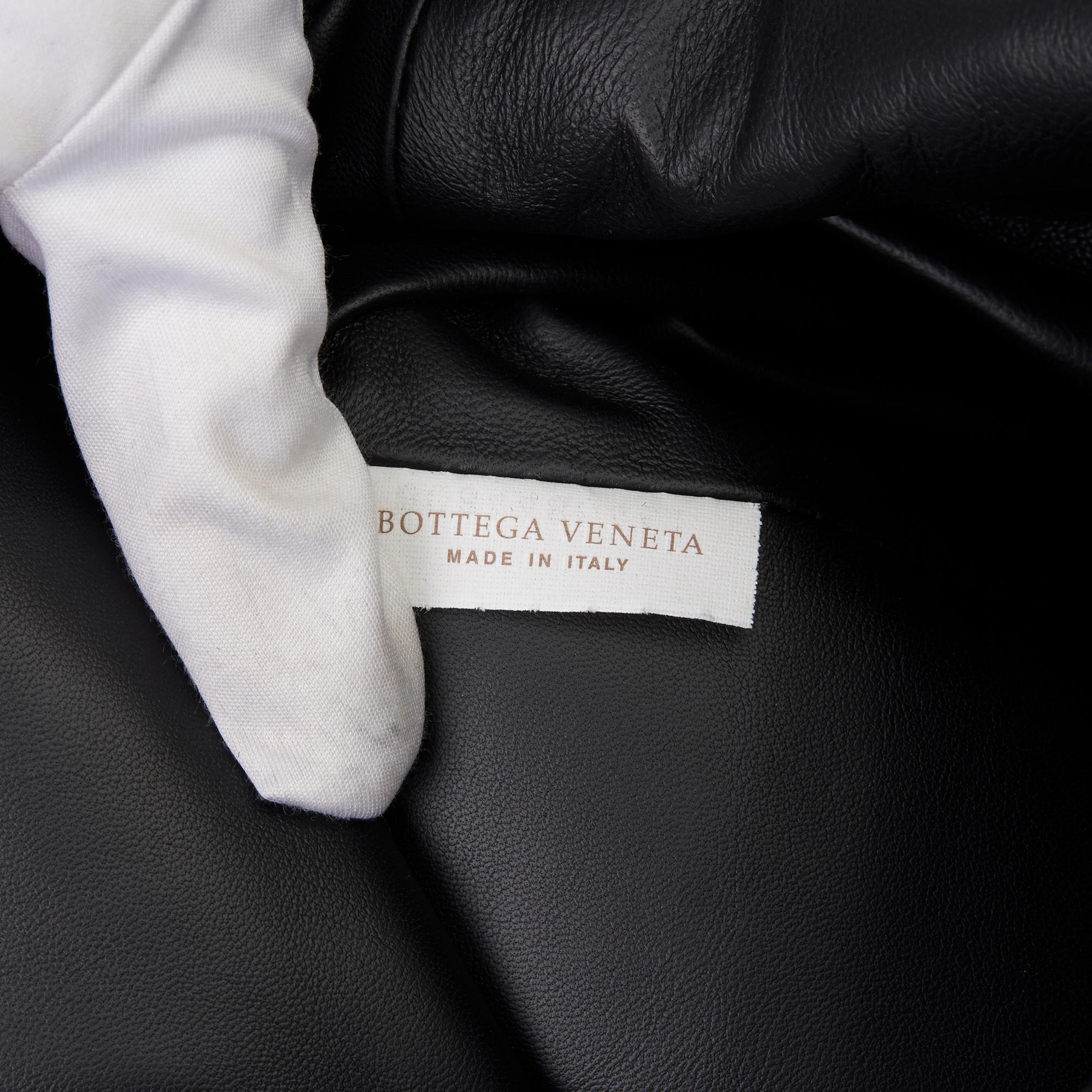 2019 Bottega Veneta Black Woven Lambskin The Pouch 3