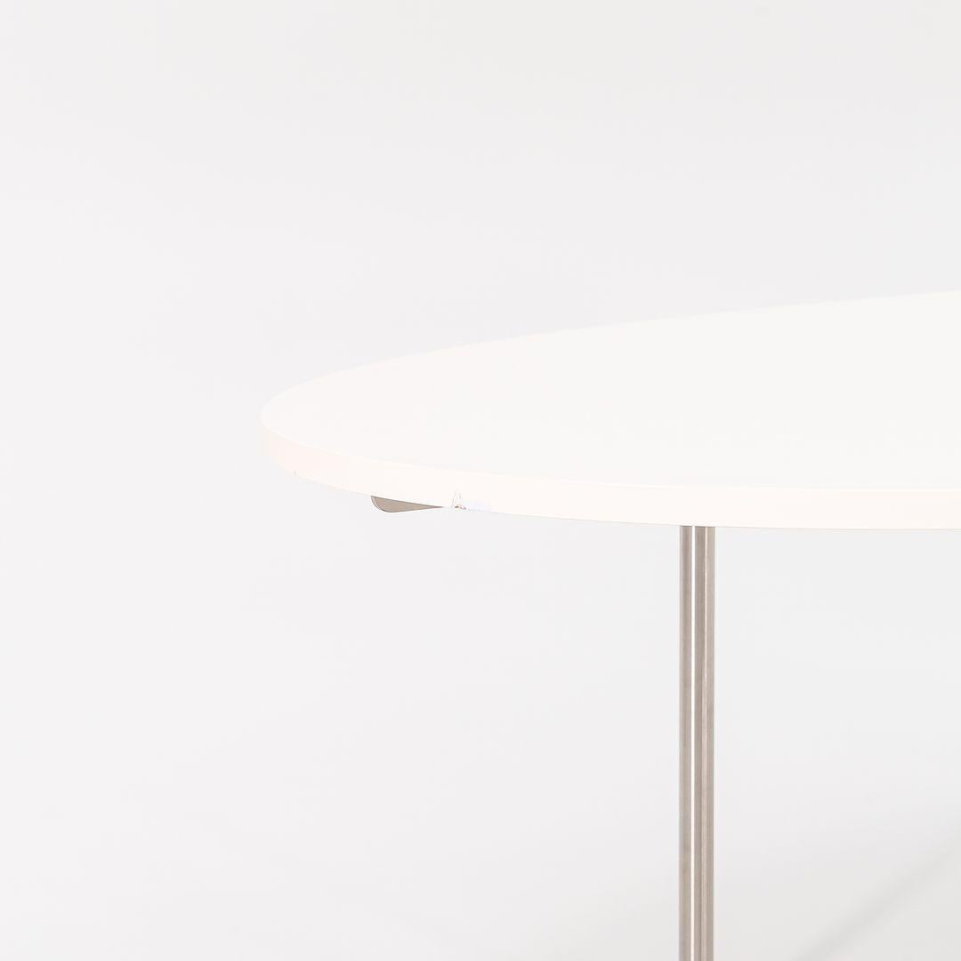 2019 Carl Hansen CH336 Mesa de comedor extensible en laminado blanco con patas de acero en venta 3