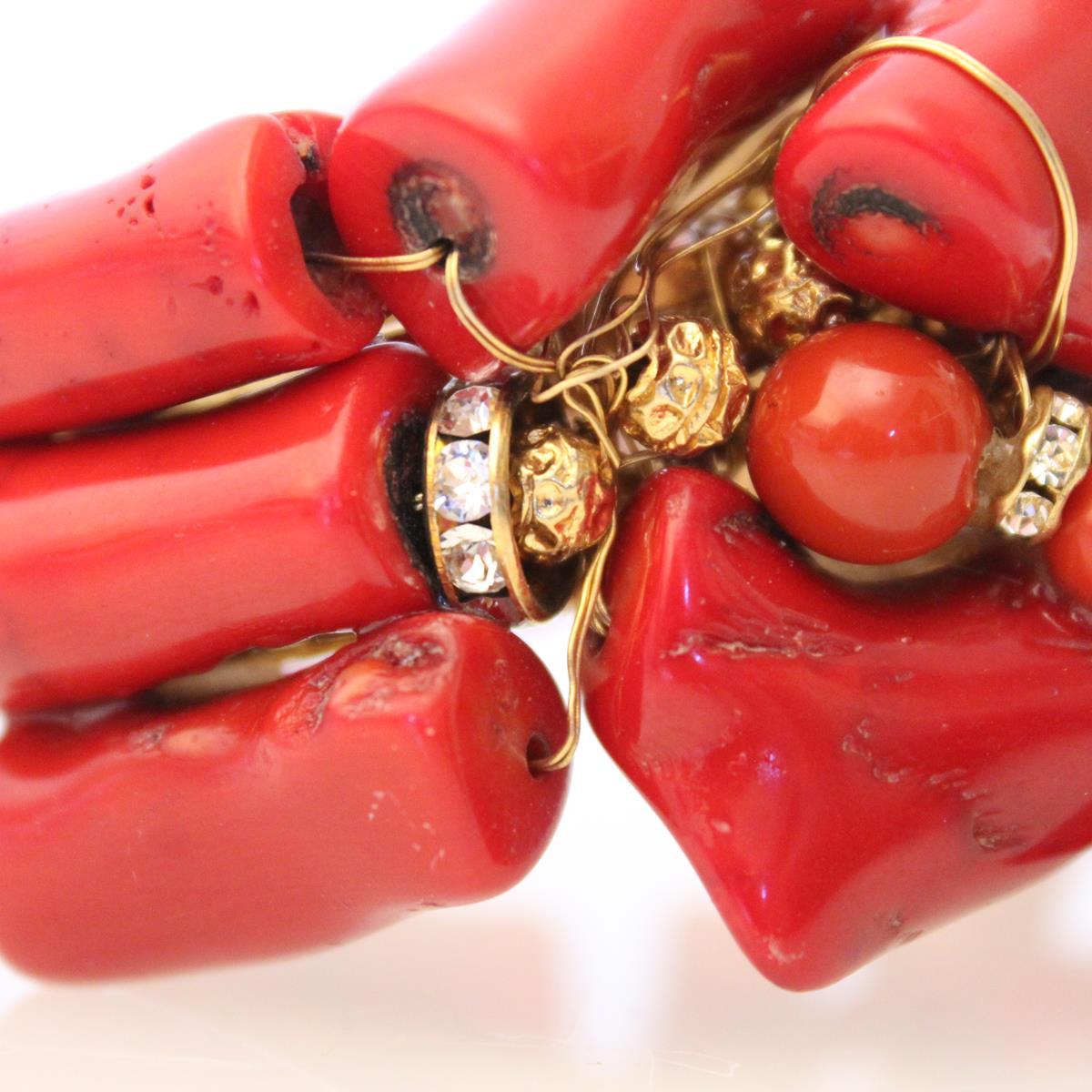 2019 Carlo Zini Coral Bracelet In New Condition For Sale In Gazzaniga (BG), IT