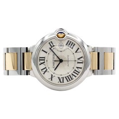 2019 Cartier 18k Yellow Gold Steel Ballon Bleu Automatic W2BB0031 3765 BNP