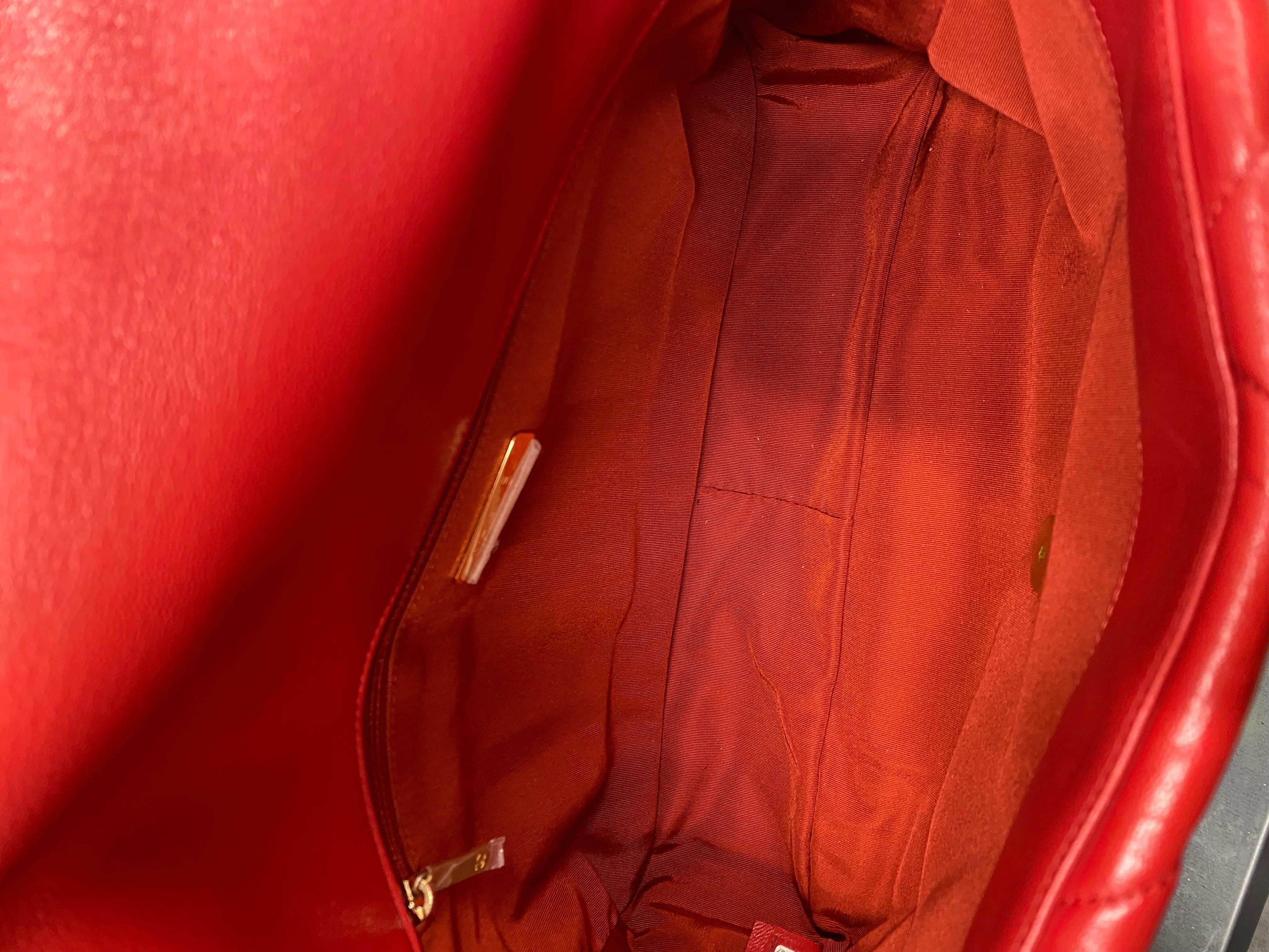 2019 Chanel 19 Red Shoulder Bag Big Size 3