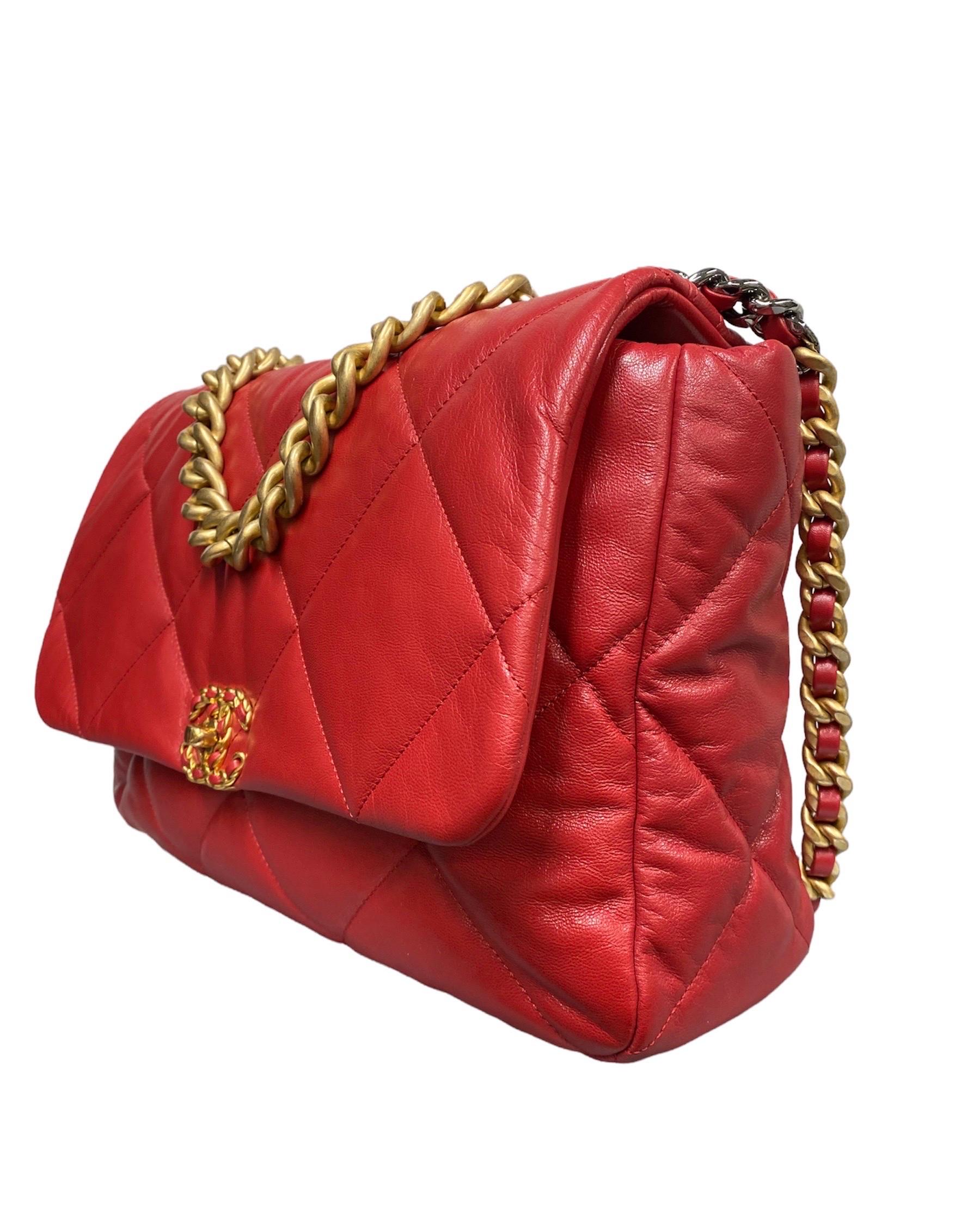 chanel red handbag 2019