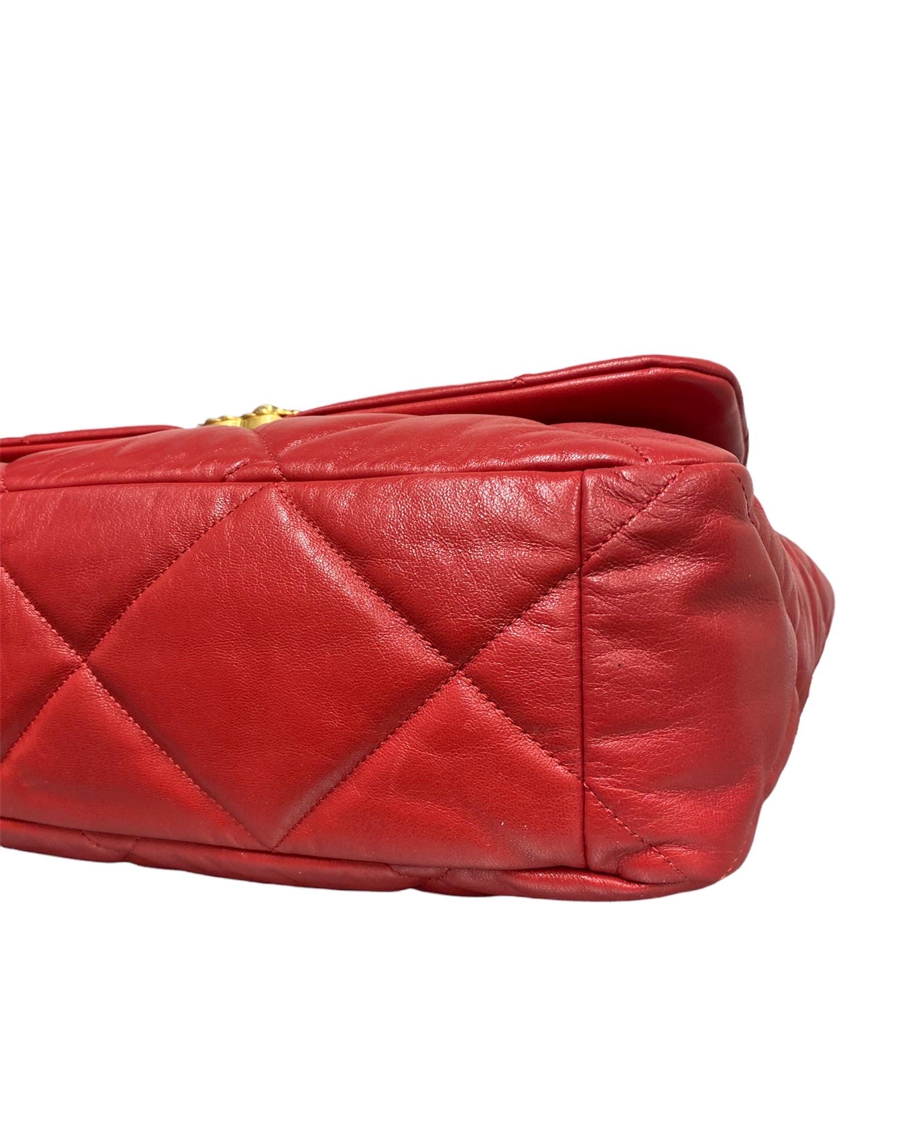 2019 Chanel 19 Red Shoulder Bag Big Size 1