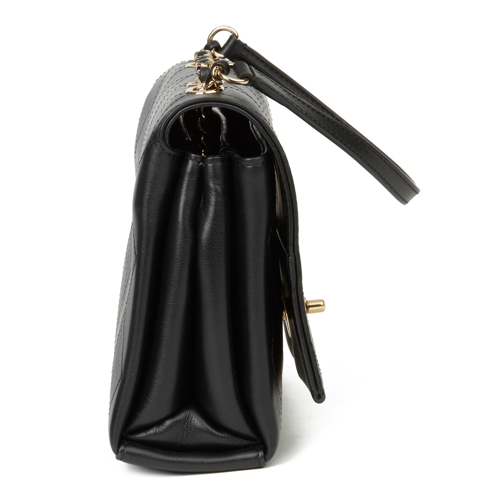 2019 Chanel Schwarz gesteppt Kalbsleder Dreifachfach klassische einzelne Klappe Tasche für Damen oder Herren