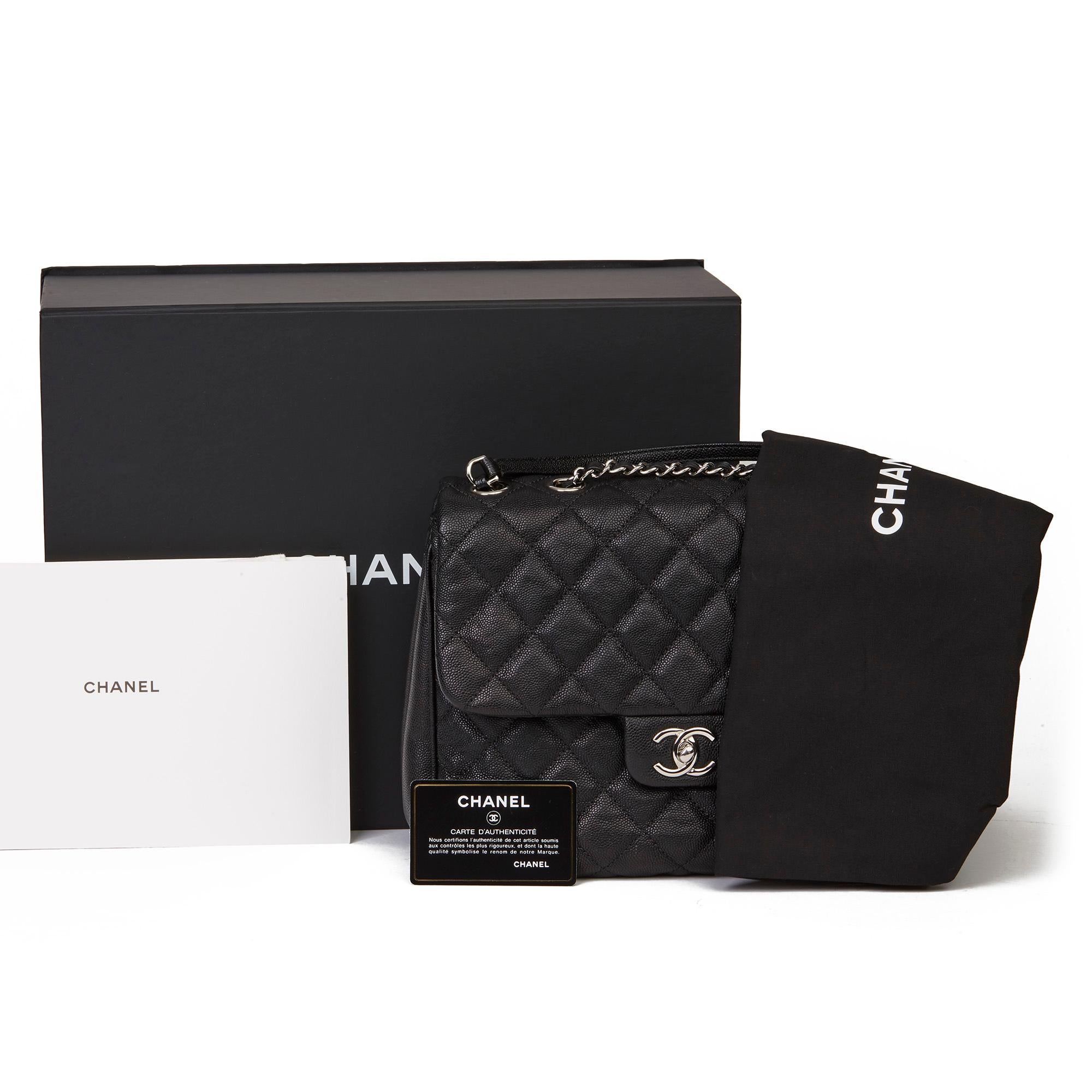 2019 Chanel Black Quilted Caviar Leather Urban Companion Flap Bag   7