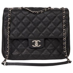 2019 Chanel Black Quilted Caviar Leather Urban Companion Flap Bag  