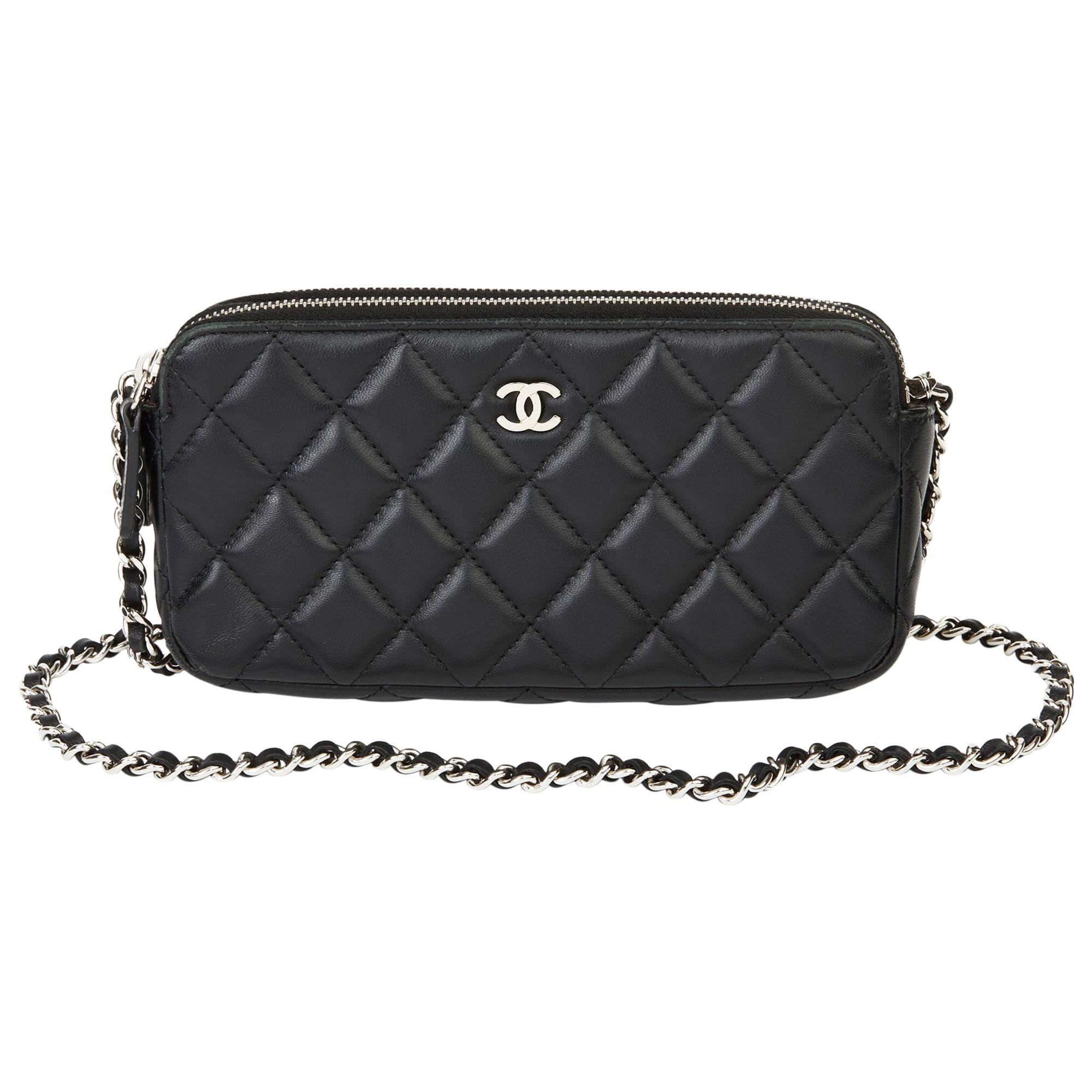 2019 Chanel Black Quilted Lambskin Double Zip Wallet-on-Chain WOC at  1stDibs  chanel woc 2019, chanel wallet on chain 2019, chanel double zip  wallet on chain