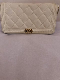 2019 Chanel Boy Long Zipped Wallet Only Used as Store Display
