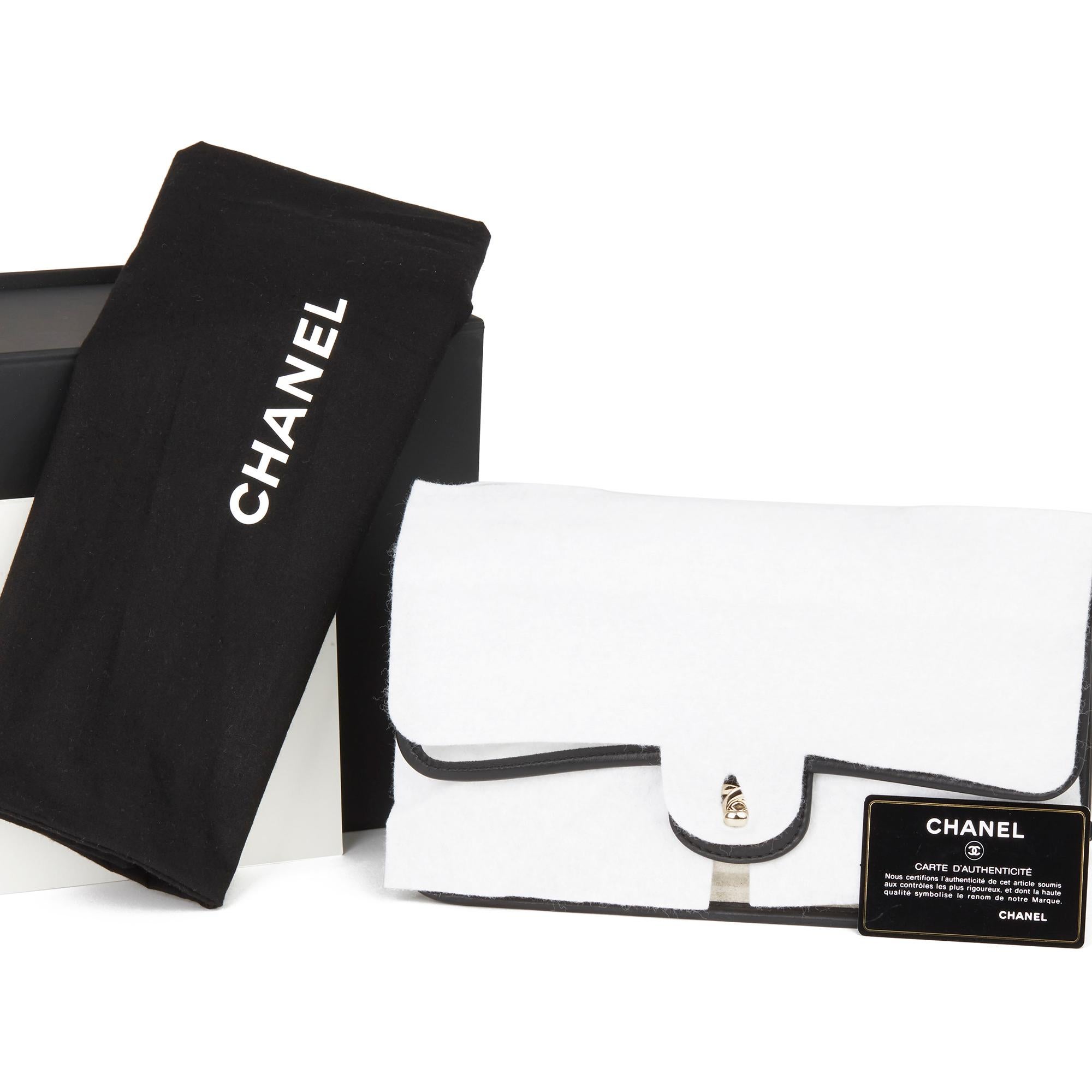 2019 Chanel Clear PVC & Black Lambskin Leather Naked Sand by the Sea Flap Bag 3