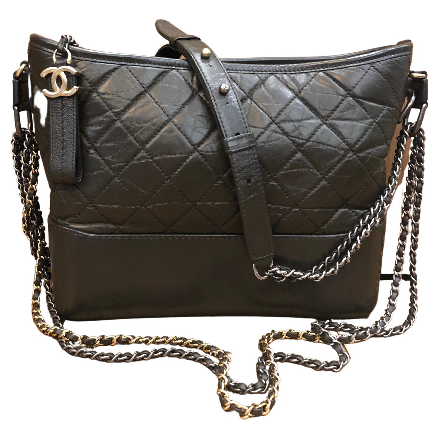 Chanel NWT Dark Green Distressed Quilted Medium Gabrielle Bag For Sale at  1stDibs  chanel gabrielle bag green, chanel gabrielle green bag, chanel  gabrielle bag colors