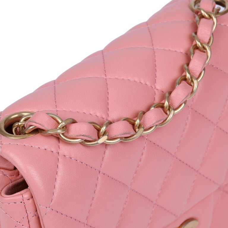 2019 Chanel Pink Quilted Lambskin Leather Mini Flap Bag
