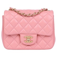 2019 Chanel Pink Quilted Lambskin Leather Mini Flap Bag at 1stDibs  chanel  small flap bag 2019, pink chanel bag mini, 2019 chanel bags