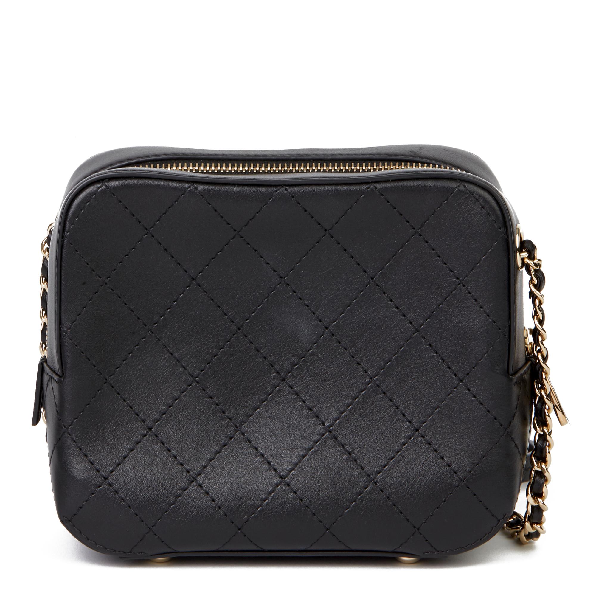 2019 Chanel Quilted Calfskin Mini Classic Camera Bag  In Excellent Condition In Bishop's Stortford, Hertfordshire