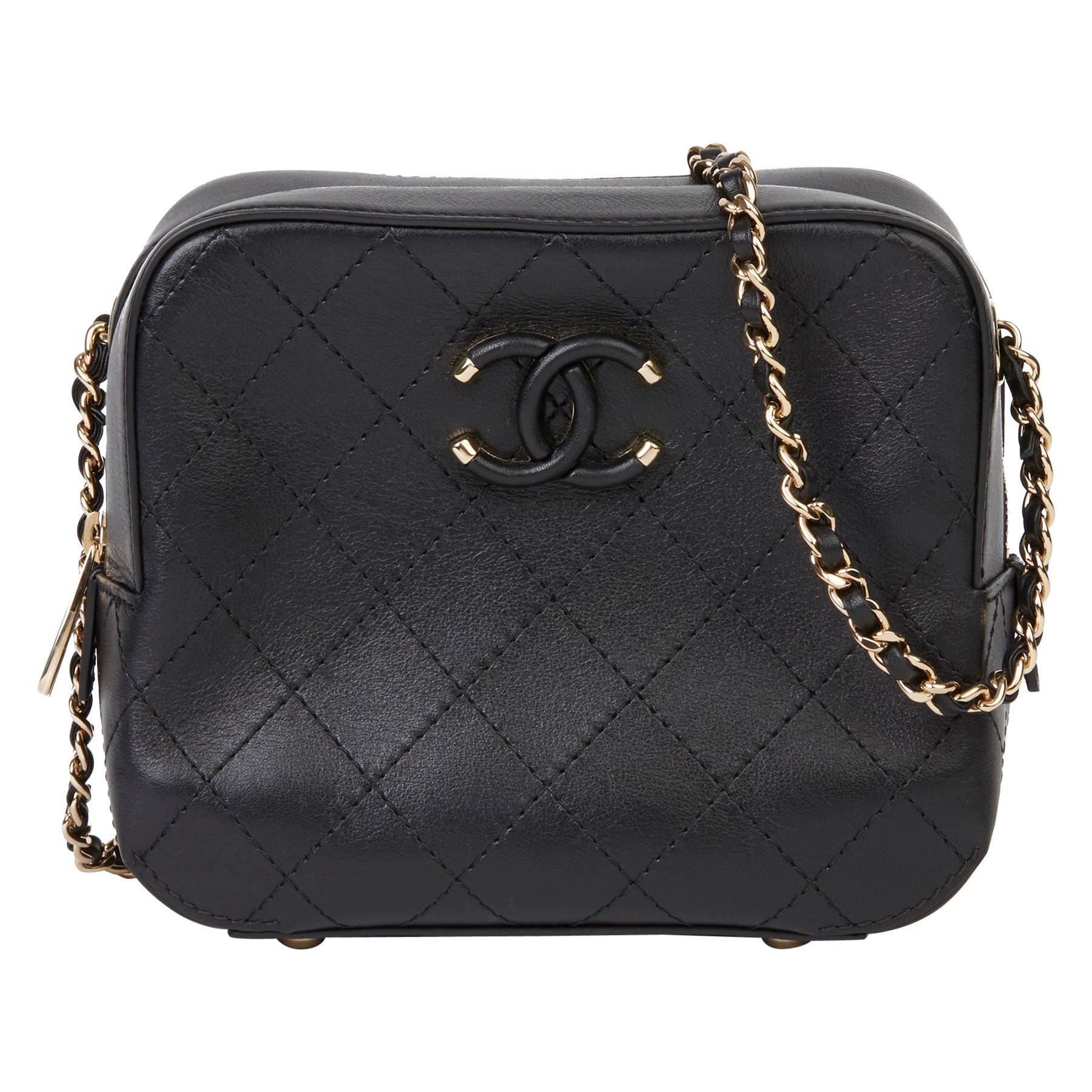 2019 Chanel Quilted Calfskin Mini Classic Camera Bag 