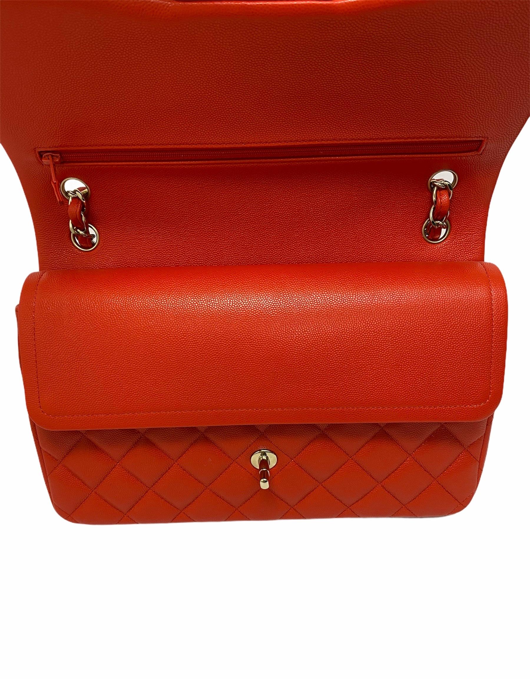 2019 Chanel Red Leather Maxi Jumbo Bag 4