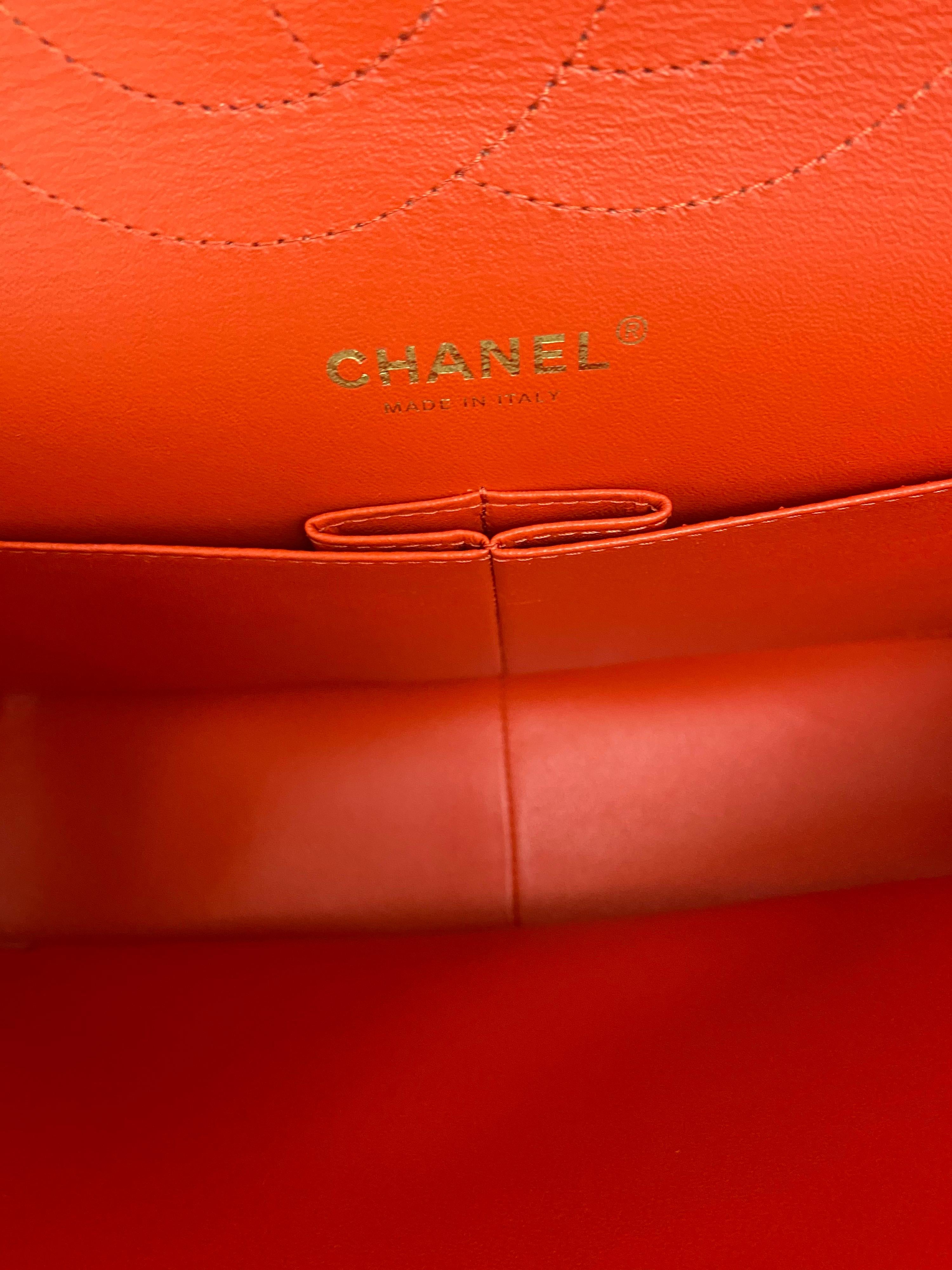 2019 Chanel Red Leather Maxi Jumbo Bag 6