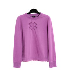 2019 Chanel Top Embroidered Clover Sweatshirt FR34/36