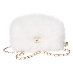 2019 Chanel White Quilted Lambskin And Feather Classic Single Flap Bag At  1Stdibs | Chanel Feather Bag, Fluffy Chanel Bag, Chanel White Fur Bag