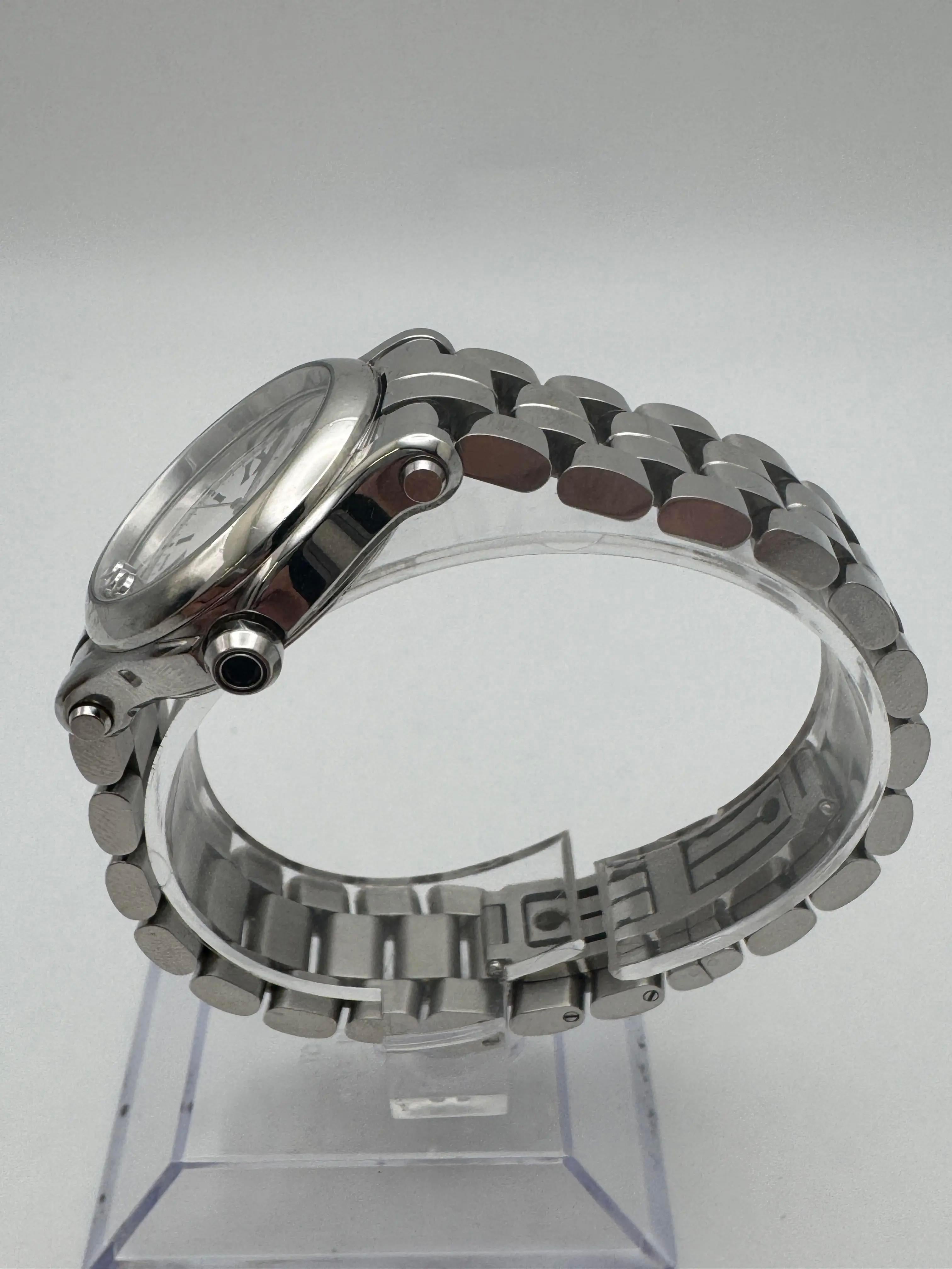 2019 Chopard Happy Sport 278590-3002 Quartz Cadran blanc 3 diamants Papiers Pour femmes en vente