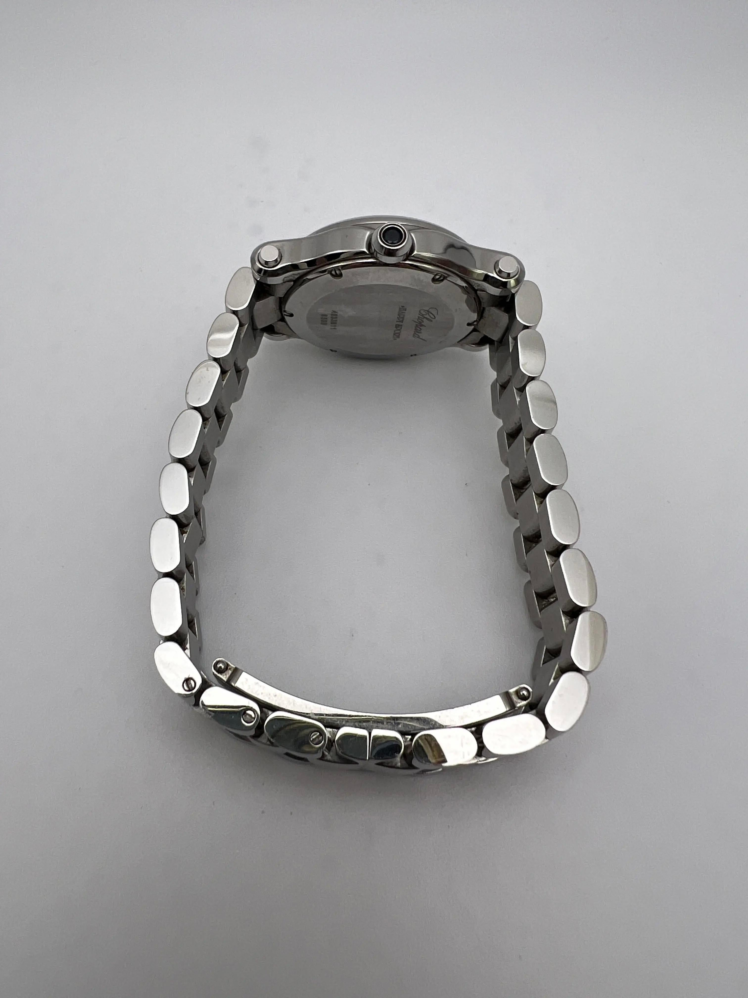 2019 Chopard Happy Sport 278590-3002 Quartz Cadran blanc 3 diamants Papiers en vente 4