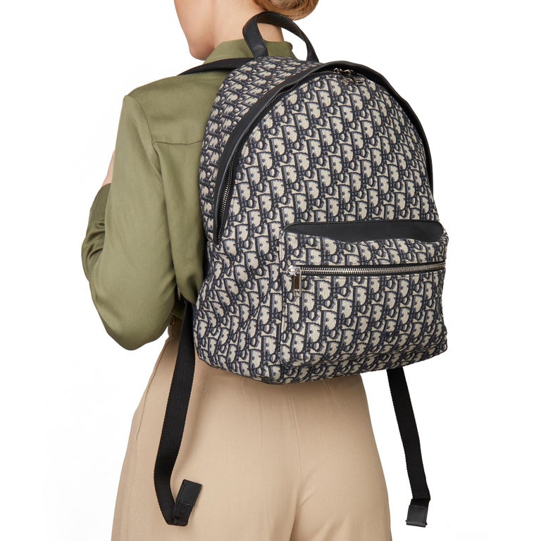 2019 Christian Dior Black Monogram Canvas Oblique Backpack at 1stDibs