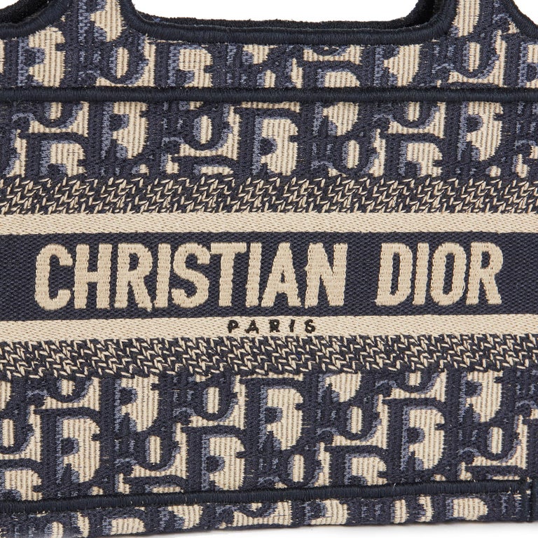 2019 Christian Dior Blue Oblique Monogram Canvas Mini Book Tote at 1stDibs