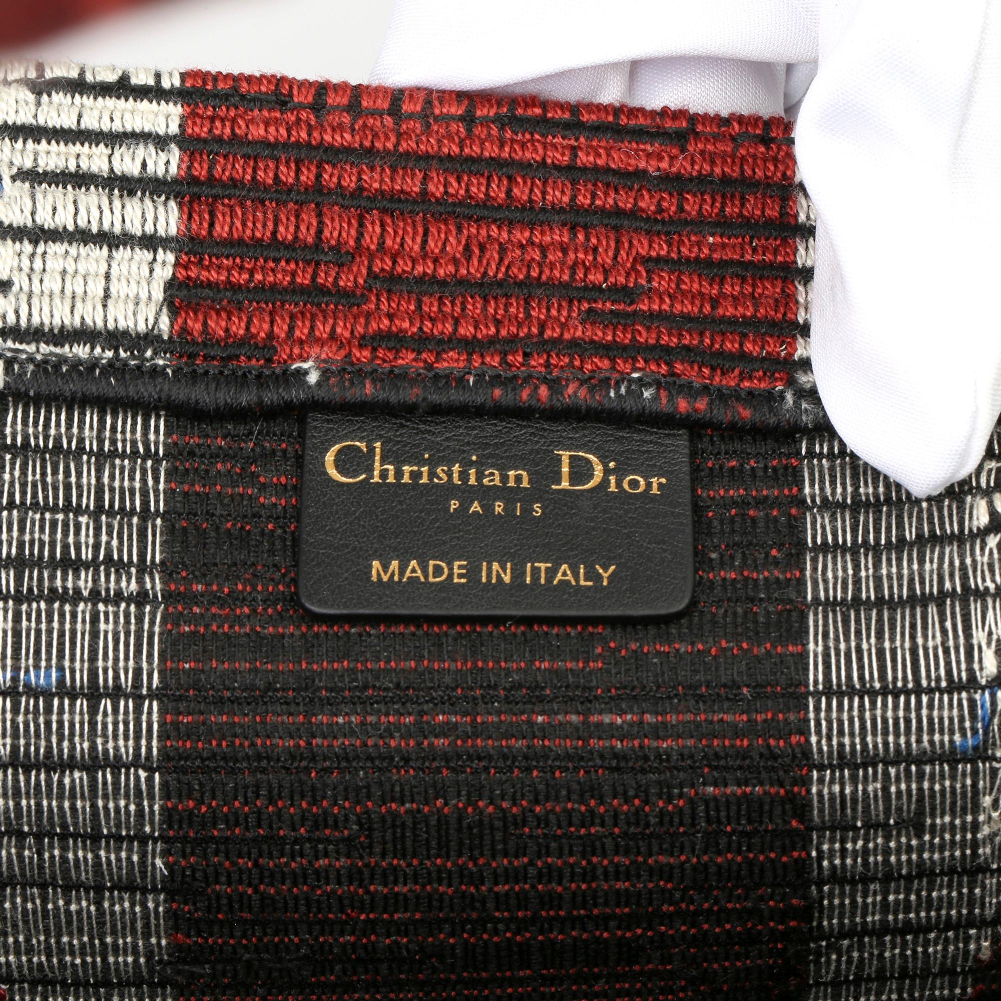 Women's 2019 Christian Dior Red, White & Blue Canvas Union Jack Book Tote