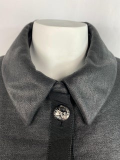 2019 Coco Chanel Cruise Resort Collection Black, Navy Cotton Jacket Size 40