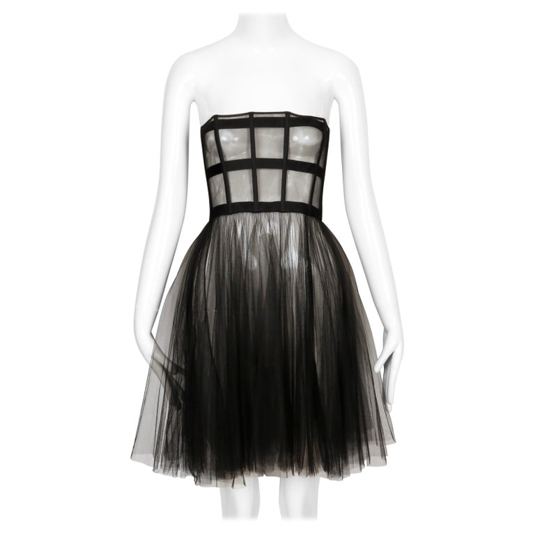 dior corset dress Fall 2019 CHRISTIAN by Maria Grazia Chiuri sheer black tulle For Sale at 1stDibs Size:Size 34 Can You Wear Shorts ID10 Fashion