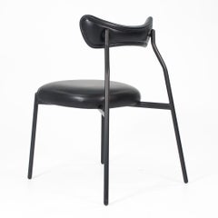 2019 Dragonfly Dining Chair by District Eight with Black Leather 3x Available