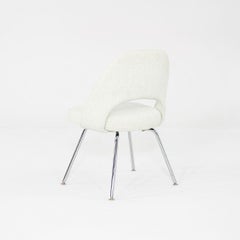 2019 Eero Saarinen for Knoll Armless Executive Dining Chair in Green Fabric