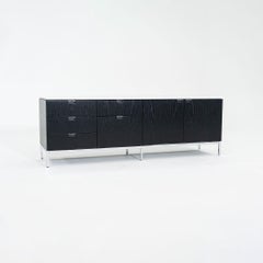 2019 Florence Knoll Four Position Credenza in Ebonized Oak and Marble Top