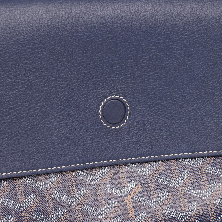 Goyard Navy Blue Goyardine Coated Canvas Sac Rouette PM Shoulder Bag Goyard  | The Luxury Closet