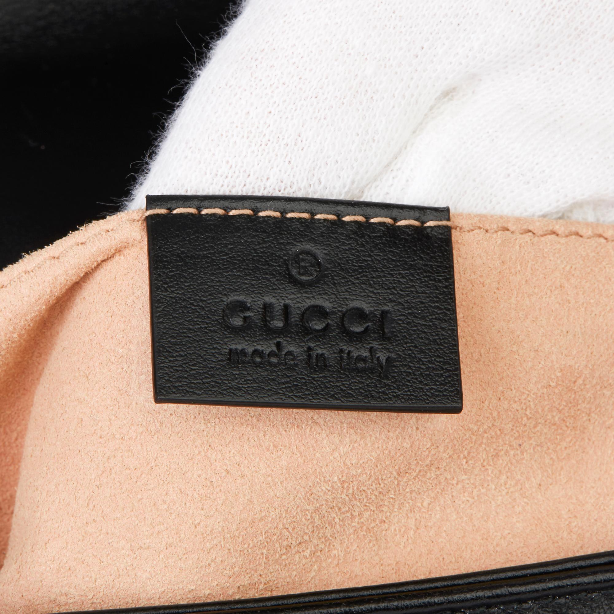 2019 Gucci Black Quilted Calfskin Leather Mini Marmont 2