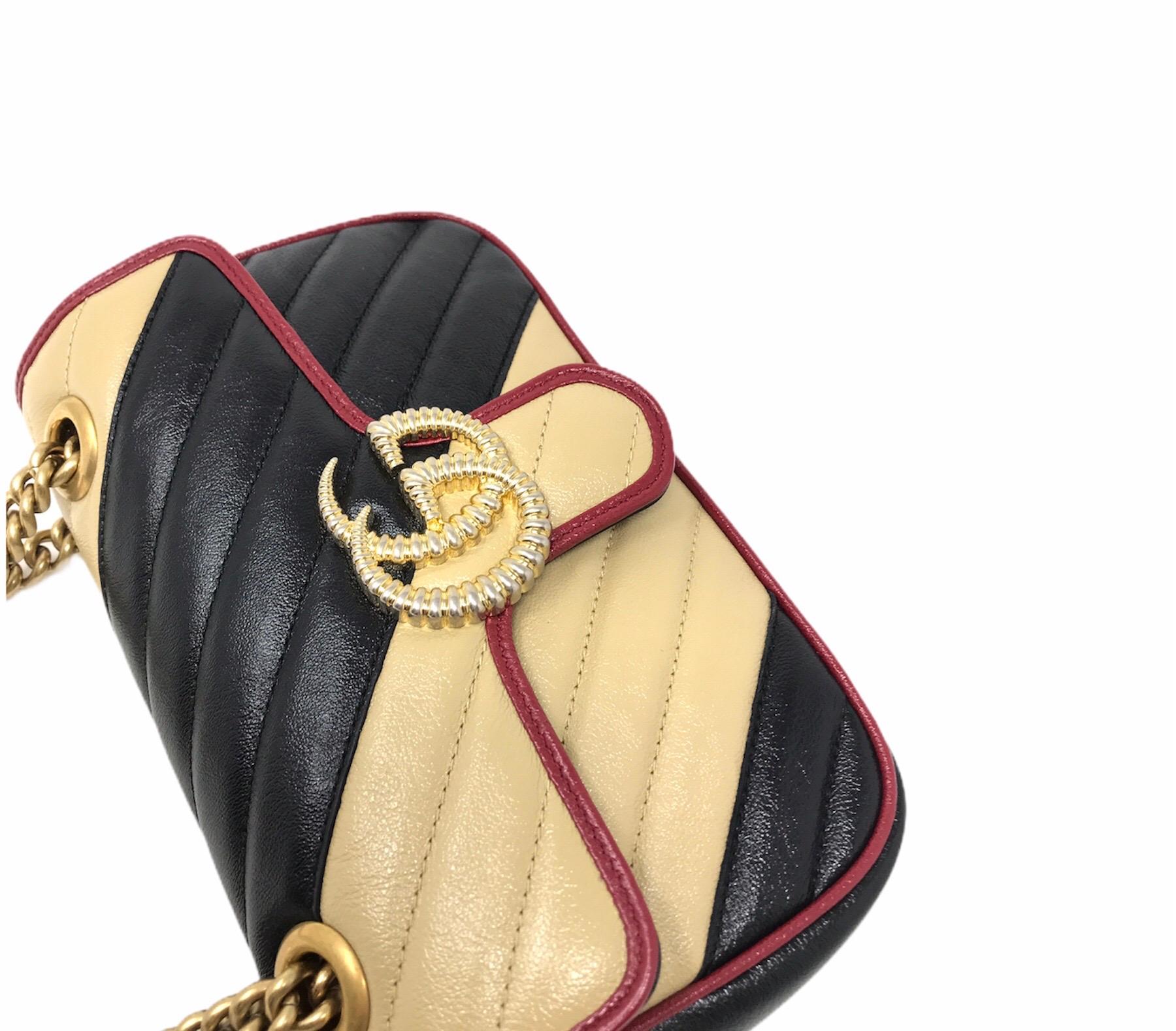 Women's or Men's 2019 Gucci Multicolor Leather Marmont 22 Bag