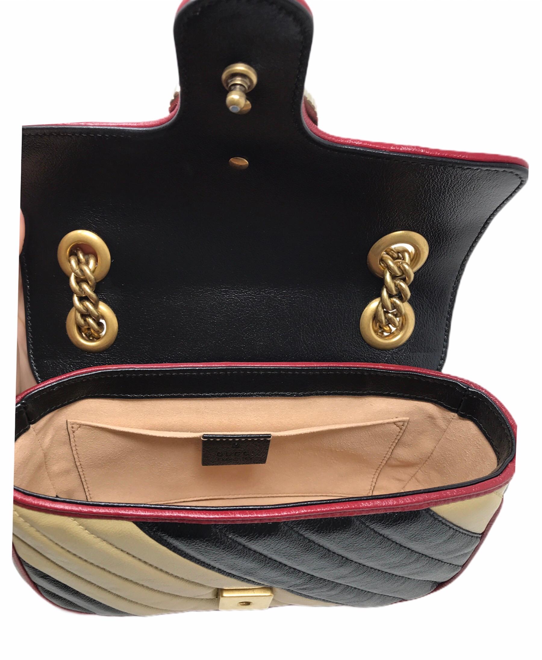 2019 Gucci Multicolor Leather Marmont 22 Bag 1