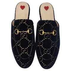 2019 Gucci Princetown Horsebit Velvet Mules